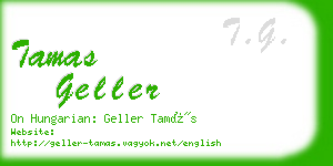 tamas geller business card